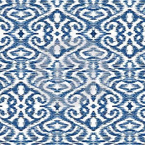 Ikat Ogee background - Ethnic folk seamless pattern