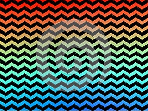 Ikat Ombre Wavy Chevrons