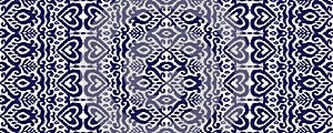 Ikat Ornament Ethnic Vector Seamless Pattern