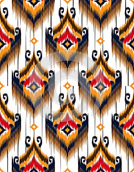 Ikat seamless pattern as cloth, curtain, textile design, CARPET