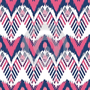 Ikat seamless pattern as cloth, curtain, textile design, wallpa