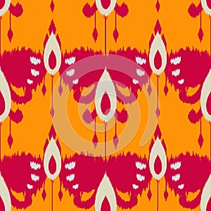 Ikat seamless pattern as cloth, curtain, textile design, wallpa