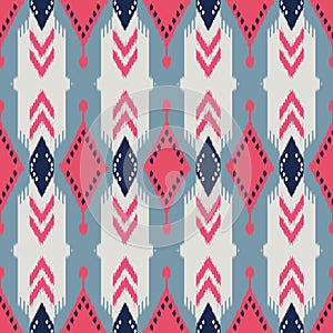 Ikat seamless pattern as cloth, curtain, textile design, wallpa