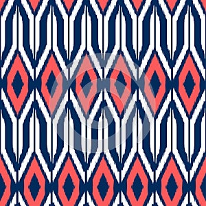 Ikat seamless pattern as cloth, curtain, textile design, wallpa