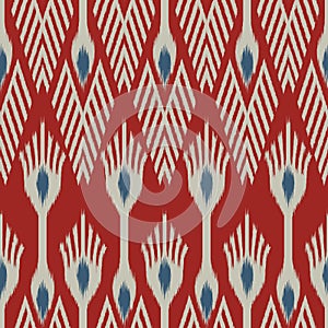 Ikat seamless pattern as cloth, curtain, textile design, wallpa photo