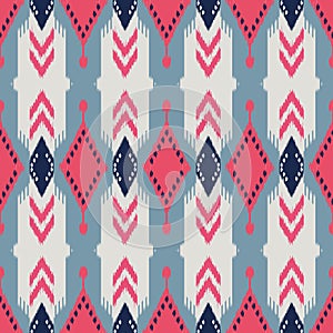 Ikat seamless pattern as cloth, curtain, textile design, wallpa photo