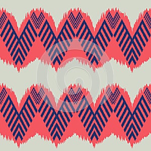 Ikat seamless pattern as cloth, curtain, textile design, wallpa photo