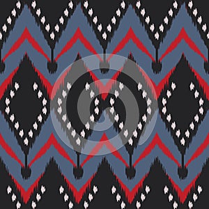 Ikat seamless pattern as cloth, curtain, textile design, wallpa photo