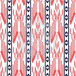 Ikat Seamless Pattern Design. Ethnic fabric. Bohemian fashion