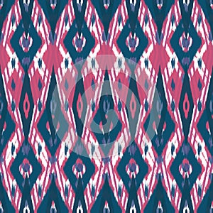 Ikat Seamless Pattern Design for Fabric