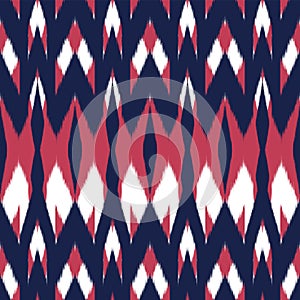 Ikat Seamless Pattern Design for Fabric