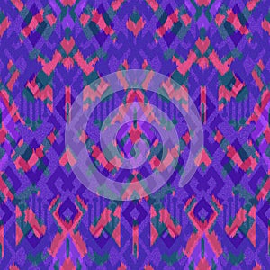 Ikat Seamless Pattern Design for Fabric