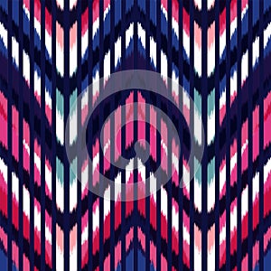 Ikat Seamless Pattern Design for Fabric