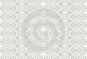 Ikat seamless pattern. Vector tie dye shibori print with stripes and chevron. Ink textured japanese background.