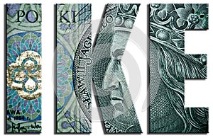 IKE, Individual pension fund. 100 PLN or Polish Zloty texture.