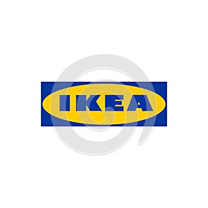 IKEA logo editorial illustrative on white background