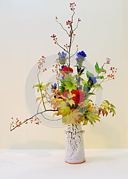 Ikebana. Flower arrangement photo
