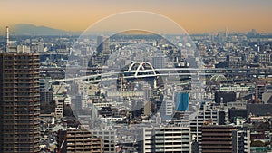 Ikebukuro District. Aerial view of Ikebukuro city Tokyo Japan