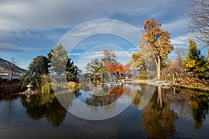 Ikeda Japanese Garden in autumn in Penticton, BC