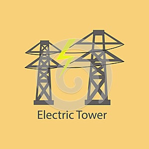 Ikon electrical tower, vector ilustration