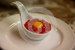 Ikura and Quail Egg Sashimi