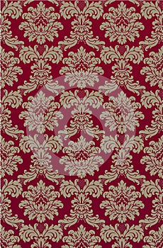 Decorative ornament, seamless texture. Color scheme, retro style,