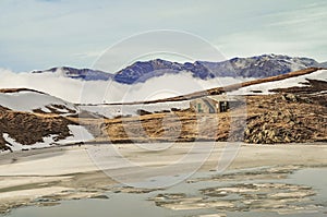 Il lago Scaffaiolo ghiacciato a inizio anno