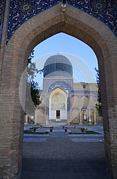 Il mausoleo di Tamerlano alla sera, Samarcanda, Uzbekistan