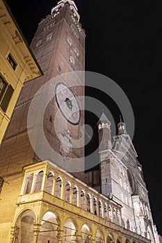 Il Torrazzo di Cremona, located next to the cathedral of Cremona photo