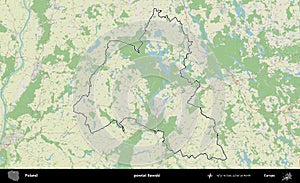 Ilawski outlined, Poland County. Topographic German
