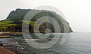 Ilchulbong crater volcano on Jeju Island, South Korea