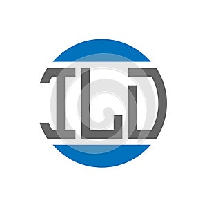 ILD letter logo design on white background. ILD creative initials circle logo concept. ILD letter design