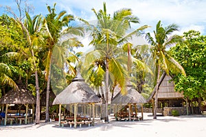 Ile Aux Cerfs Island touristic resort.