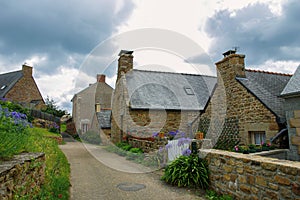 Ile de Brehat, France Coastal landscape at picturesque Ile de Brehat island in Cotes-d\'Armor