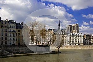 Ile de la Cite and Notre Dame Cathedral, Paris photo