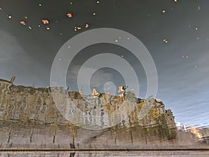 Ile de la Cite reflected in the Seine