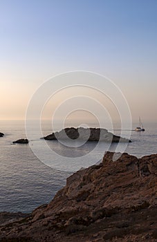 Ile de la Pietra, Stone Island, Ile-Rousse, Red Island, Corsica, Upper Corsica, France, Europe, island