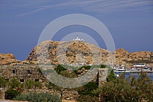 Ile Rousse, rock with lighthouse, Balagne, Northern Corsica, France