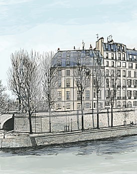 Ile Saint Louis in Paris photo