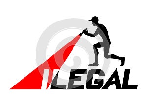 Ilegal icon design photo