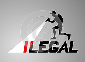 Ilegal icon design photo