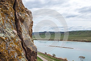 Ili River, Kazakhstan. Steppe spring