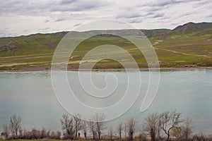 Ili River, Kazakhstan. Steppe spring