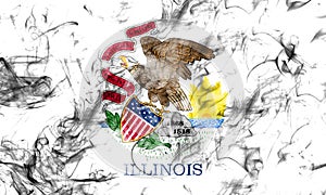 Ilinois state smoke flag, United States Of America