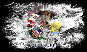 Ilinois state smoke flag, United States Of America