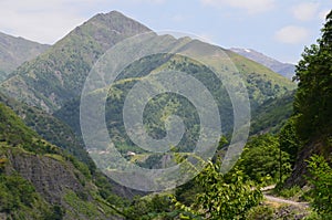 Kurmuk valley near Ilisu, a Greater Caucasus mountain village in north-western Azerbaijan