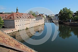 ill river and commandery saint-jean - strasbourg - france