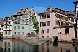 ill river and half-timbered habitation buildings at the \