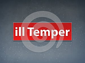 Ill Temper Red Banner Abstract Background