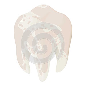 Ill tooth icon, isometric style